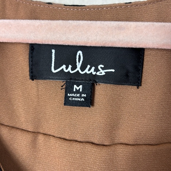 Lulus Rock It Out Brown and Black Leopard Print Babydoll Dress size Medium - Picture 4 of 13